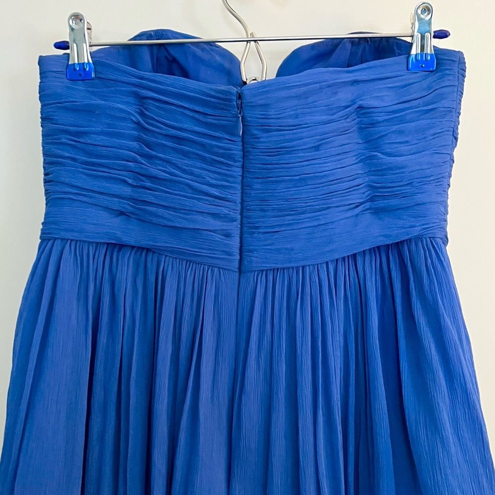 J.Crew Royal Blue Sleeveless Mini Chiffon Dress - Picture 8 of 10